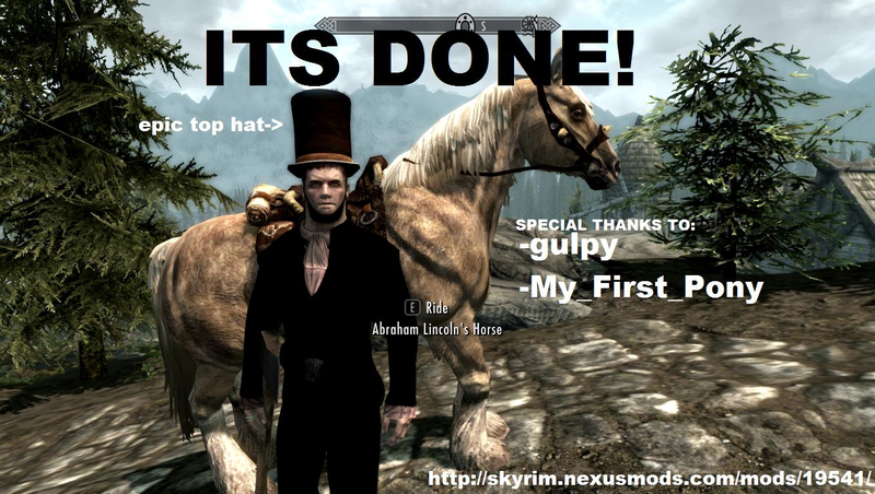 Illustration for article titled Modders Want Abraham Lincoln: Vampire Hunter To Bring His Vengeance to Skyrim